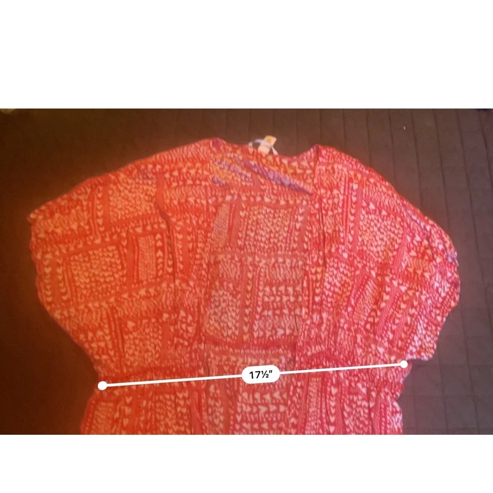 Victoria's Secret Red White Heart Print Kimono‎ Robe Cover Up O/S 362954-43Y
